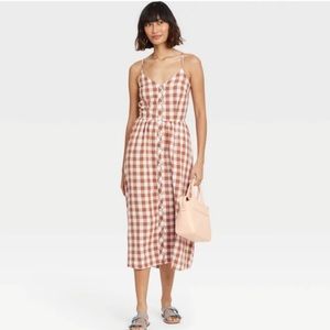 Brown gingham dress